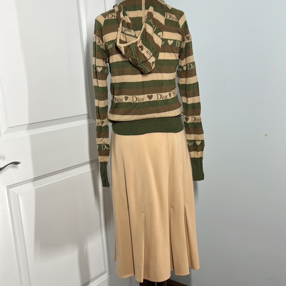 Courreges Vintage Wool pleated midi skirt size 0 - Picture 9 of 15